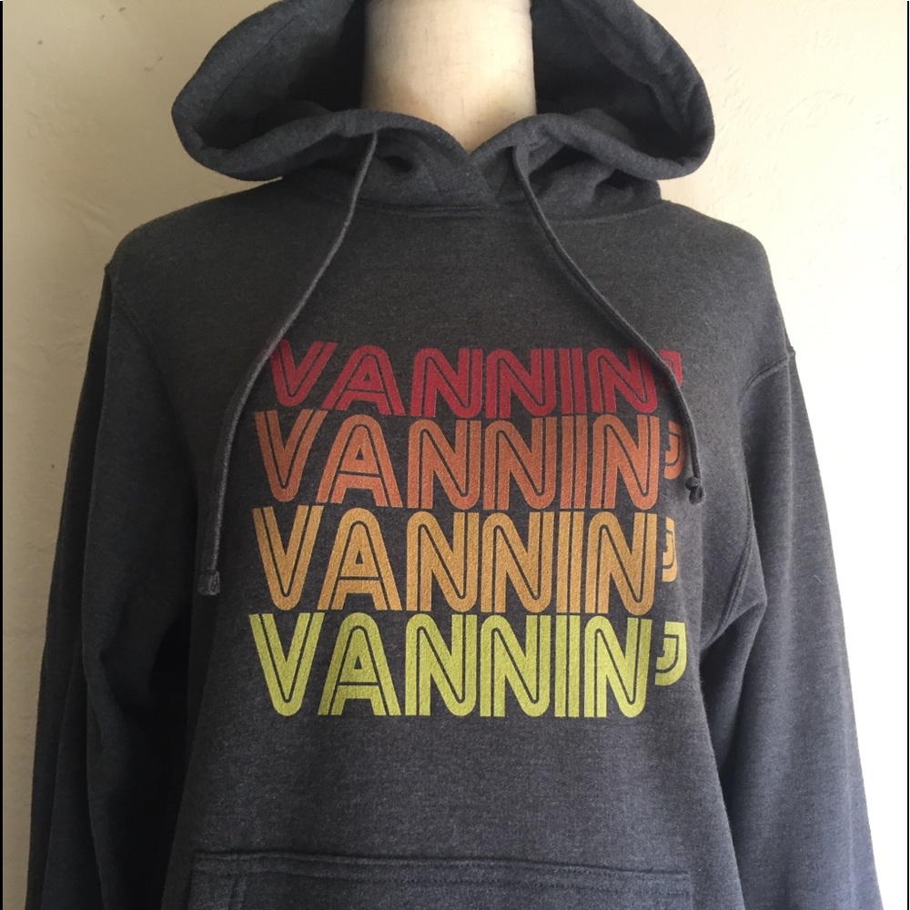 Retro Vaninnin’ Grey Adult Hoodie